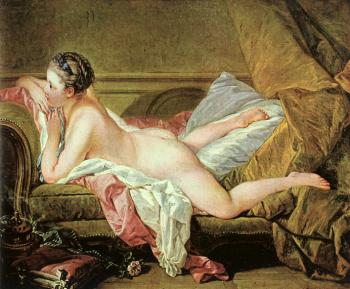Francois Boucher : Nude on a Sofa (Reclining Girl)